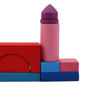 Zestaw drewnianych klocków