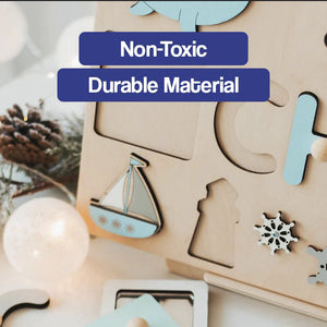 Tablica Montessori z drewna z personalizowanym imieniem