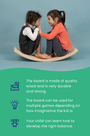 Drewniana deska do balansowania Montessori
