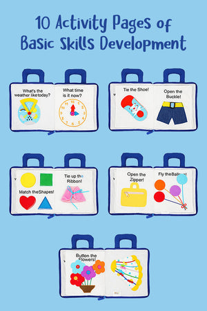 Moja Pierwsza Przenośna Książka Montessori z Zabawnymi Aktywnościami