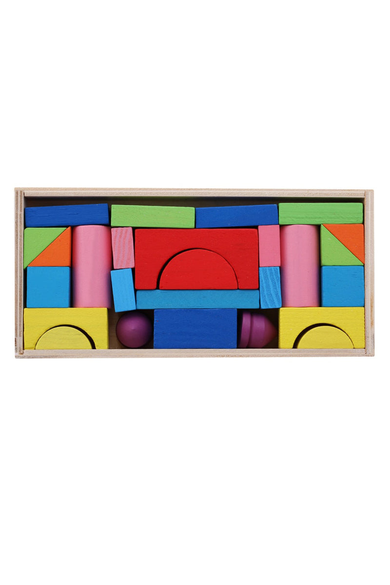 Wooden Building Blocks Set