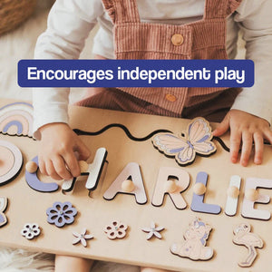 Montessori dřevěná tabule s vlastním jménem