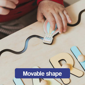 Montessori dřevěná tabule s vlastním jménem