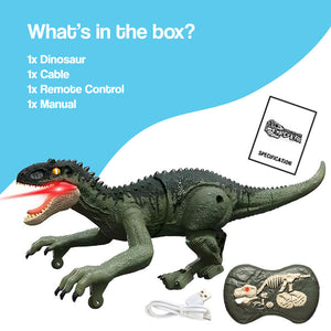 Remote Control Dinosaur with Lights, Sound & Motion