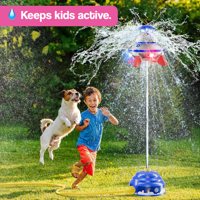 Spinning LED UFO Water Rocket Sprinkler