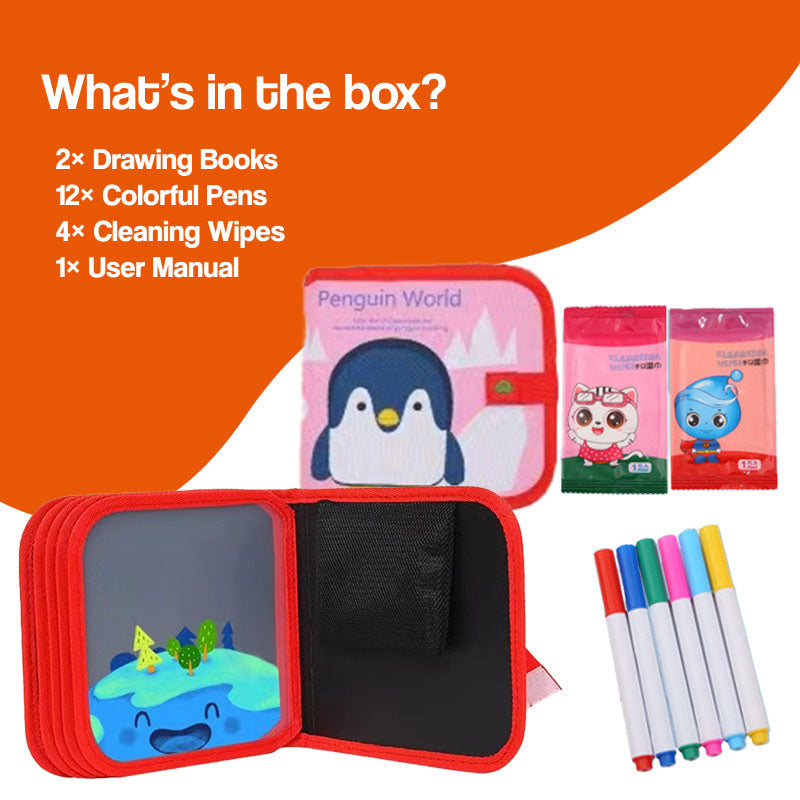 MagicWipe Reusable Mess-Free Drawing Book