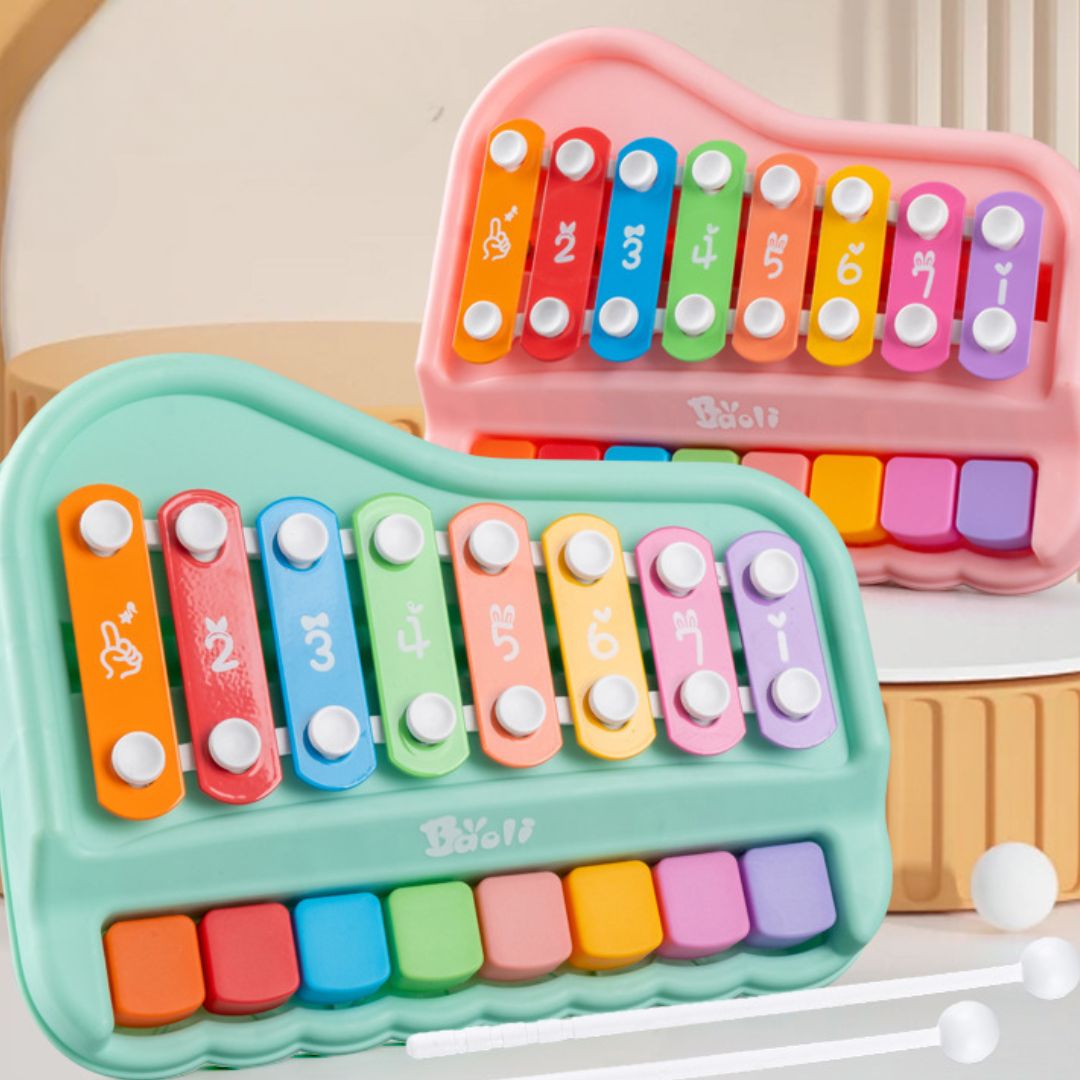 Kids Wooden Eight-Tone Percussion Xylophone Educational Toy