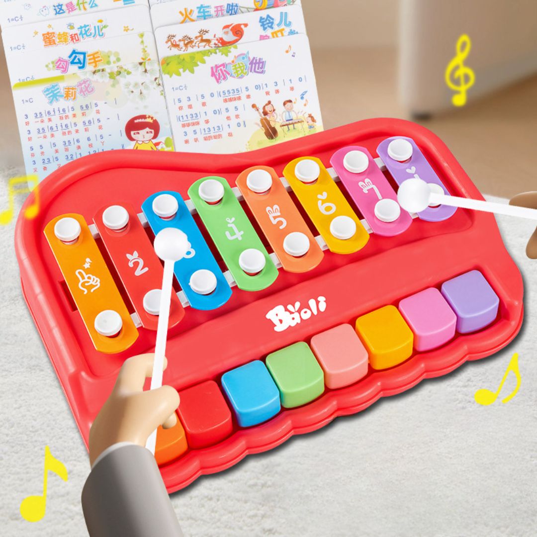 Kids Wooden Eight-Tone Percussion Xylophone Educational Toy