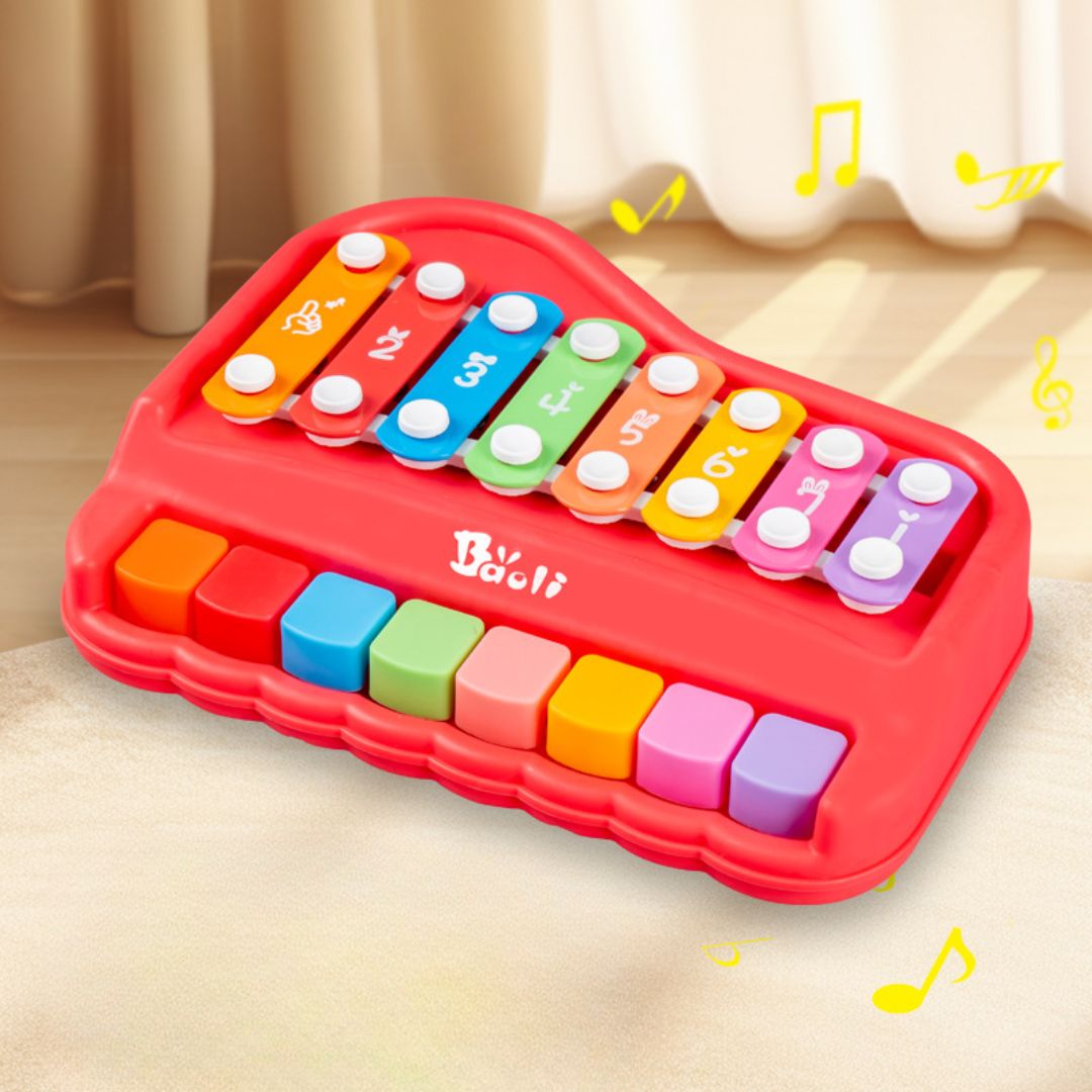 Kids Wooden Eight-Tone Percussion Xylophone Educational Toy