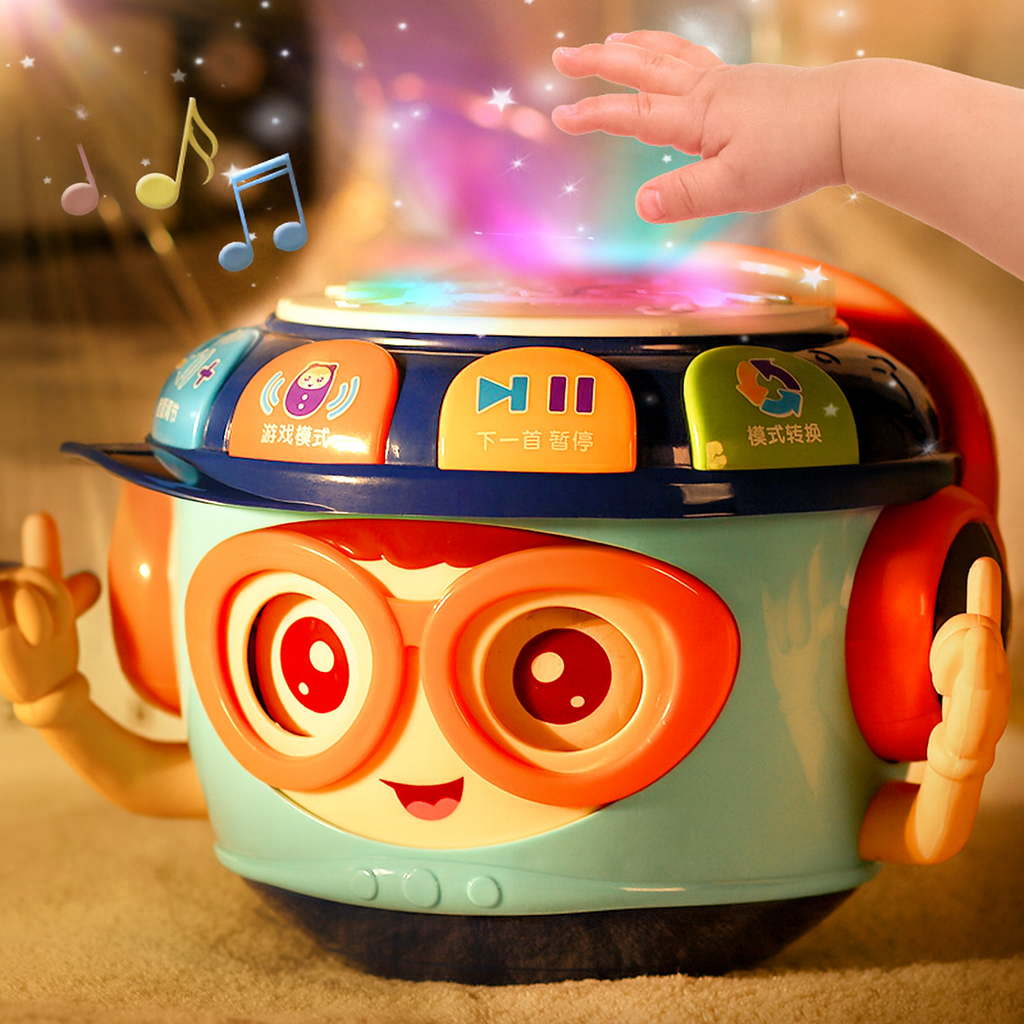Infant Music Projection Hand-Pat Drum Educational Toy