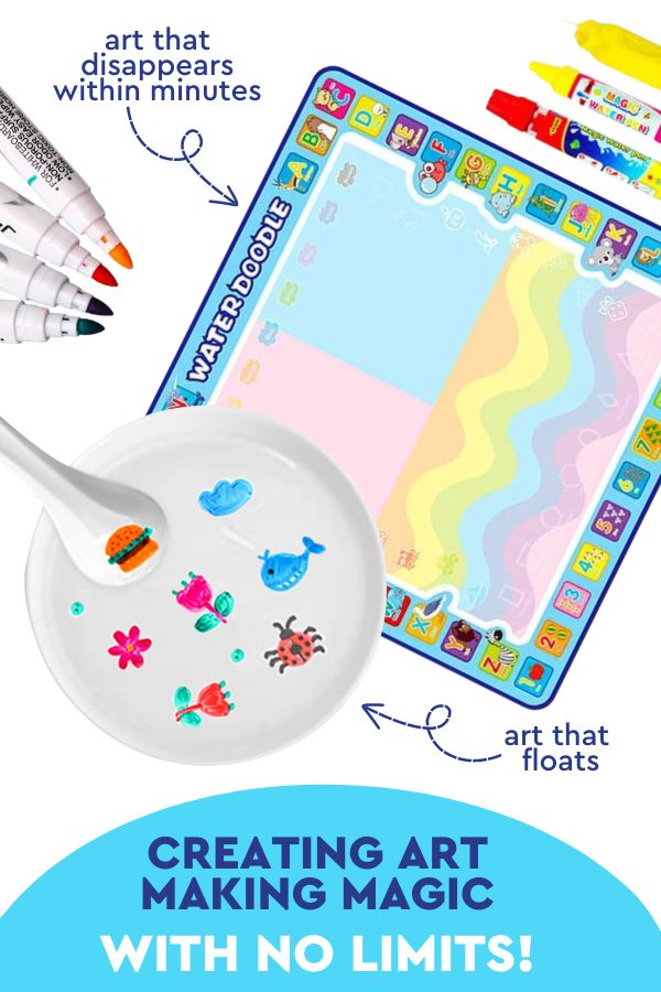 Magiczna mata do rysowania dla dzieci Bez bałaganu z płynem z długopisem i pędzelkiem