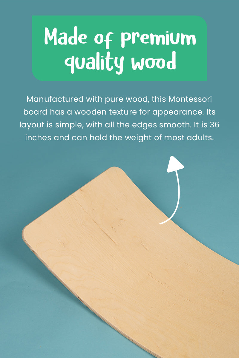 Drewniana deska do balansowania Montessori